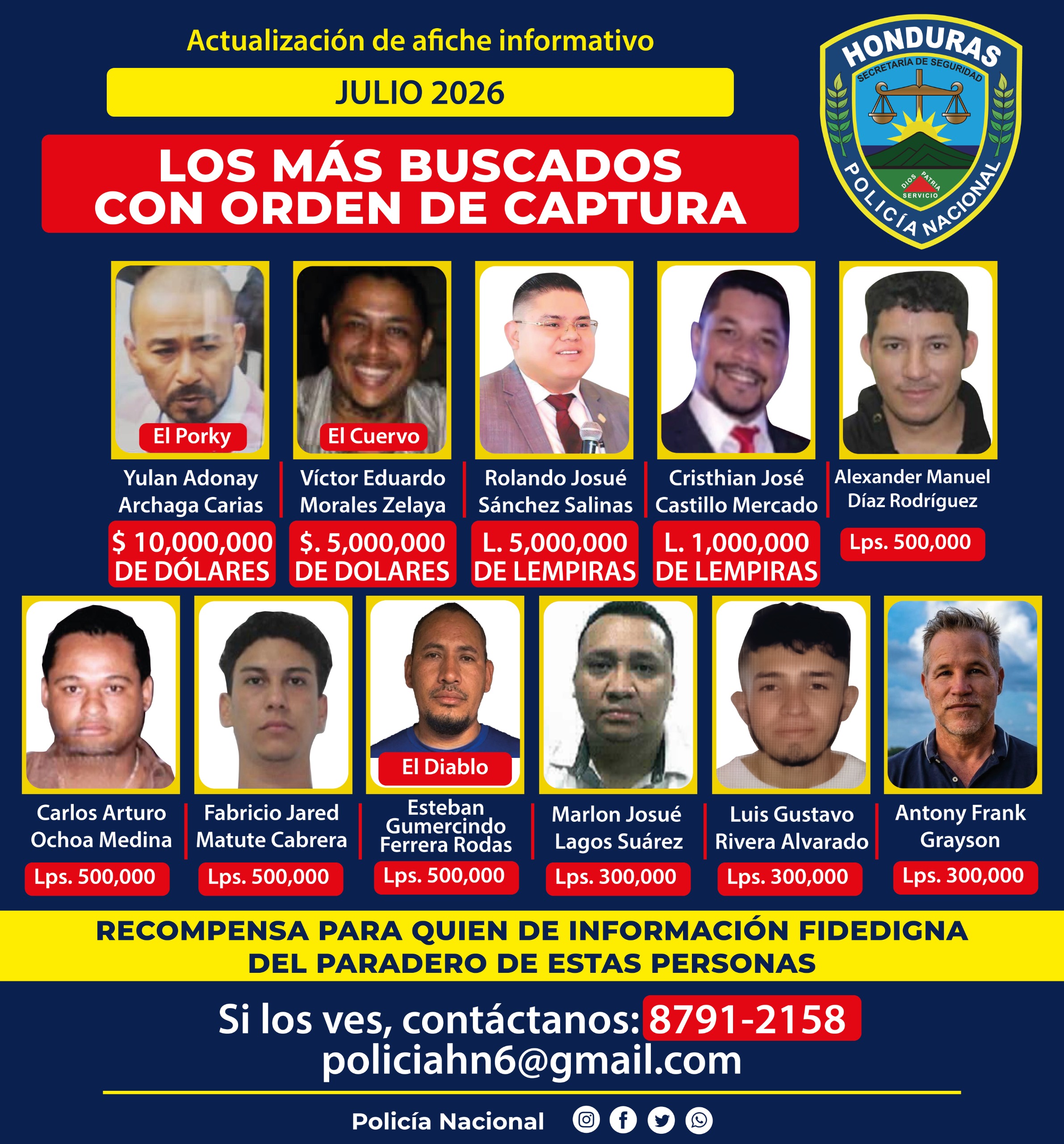 Policía incluye a estadounidense en lista de más buscados por caso Angie Peña