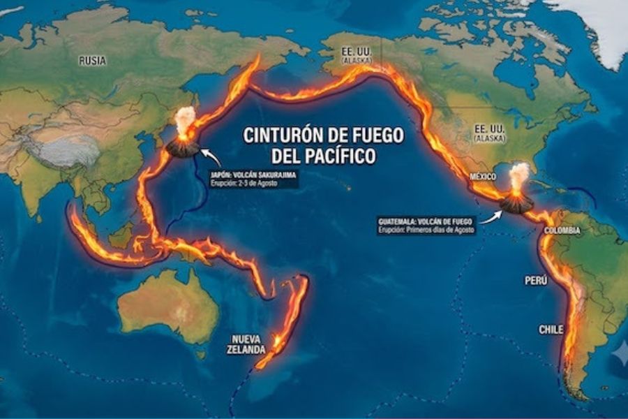 El "Cinturón de Fuego del Pacífico" abre nuevamente debates entre los internautas.