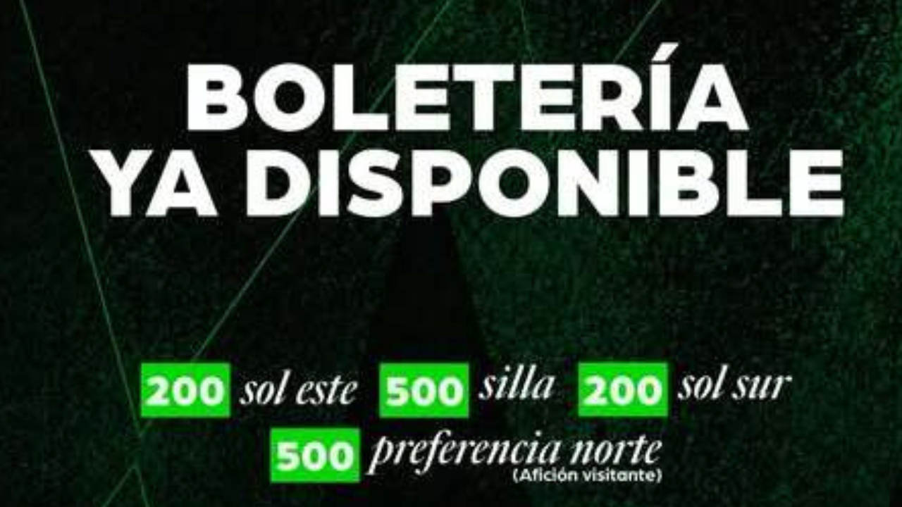 Boletería para el partido entre Marathón y Alianza.