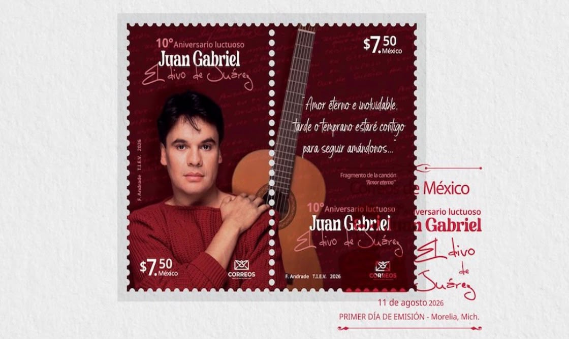 Juan Gabriel sigue haciendo historia, ahora en los timbres postales de México