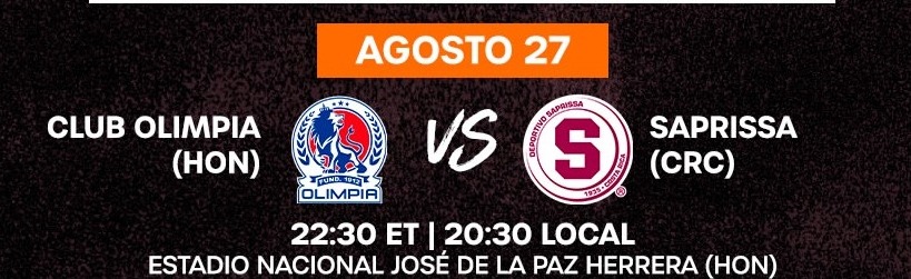 Olimpia cierra la fase de grupos ante el Saprissa.