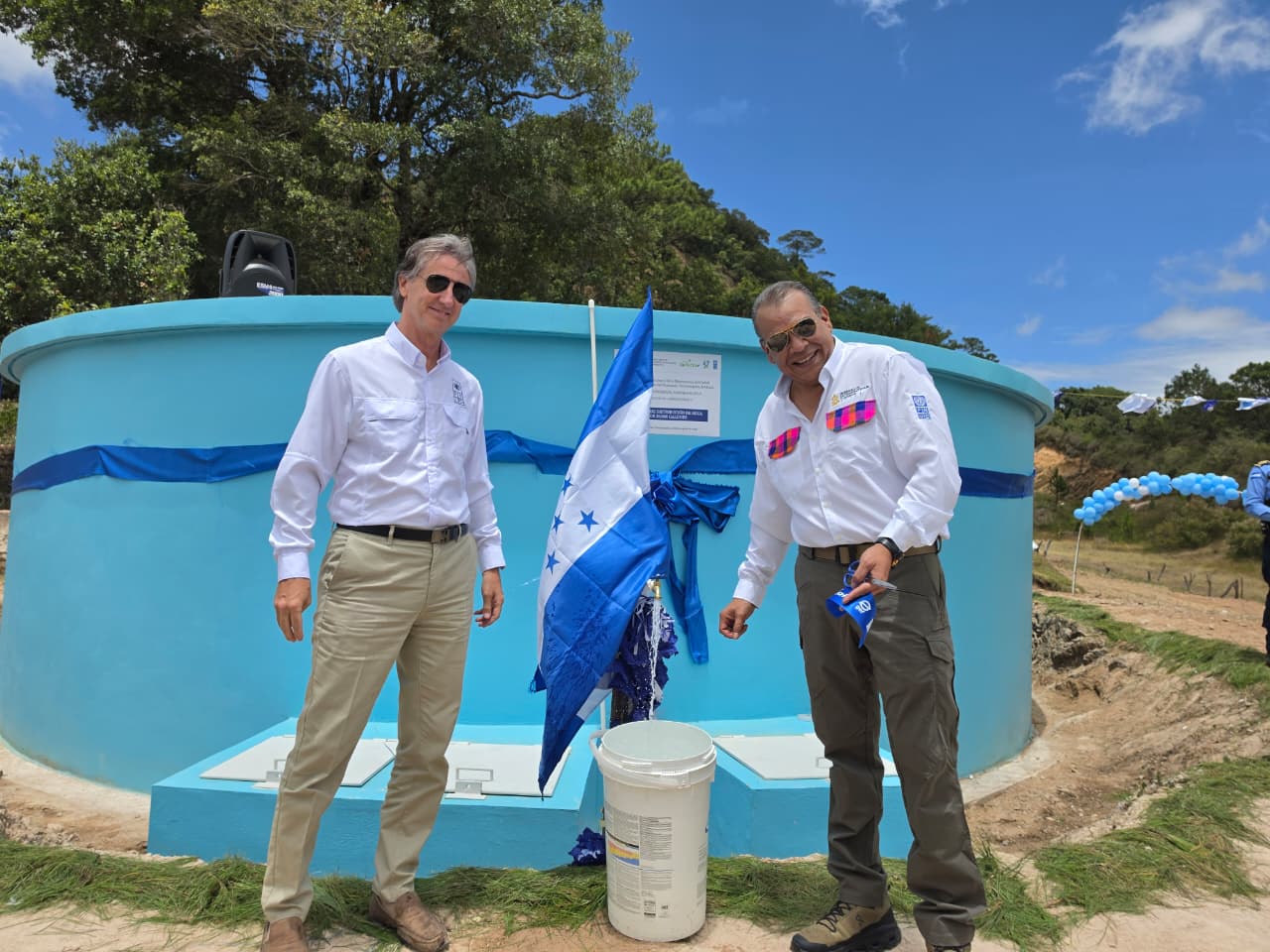 Inauguración de infraestructura para fortalecer la seguridad hídrica en el caserío indígena San Fernando, Yamaranguila, Intibucá.