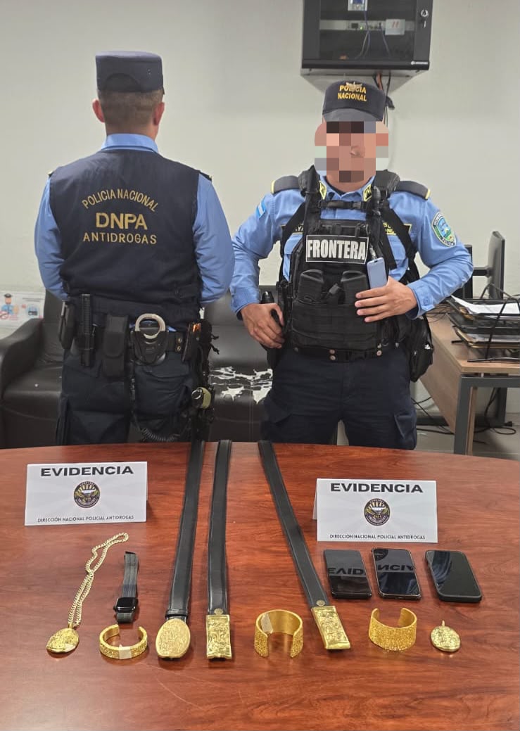 Se incautaron 2,881 gramos de supuesto oro.