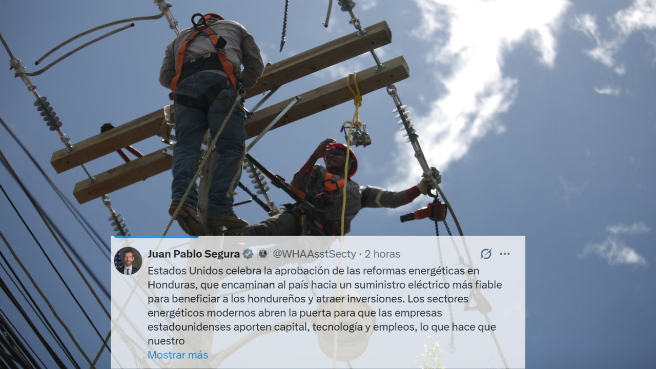 EE. UU. celebra reforma energética de Honduras y la ve más confiable para la inversión