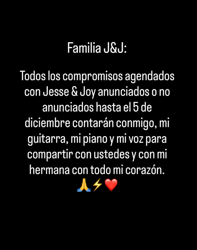 “Fiel a mi compromiso, profesionalismo y ética de trabajo”, aseguró Jesse Huerta, integrante de Jesse & Joy.