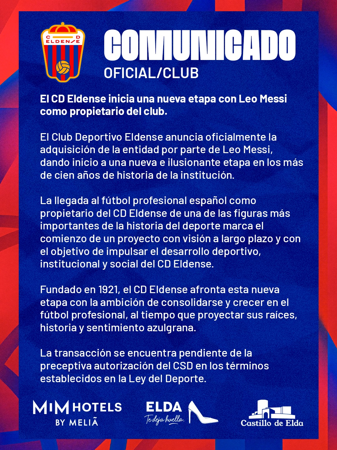 Comunicado oficial del Deportivo Eldense.