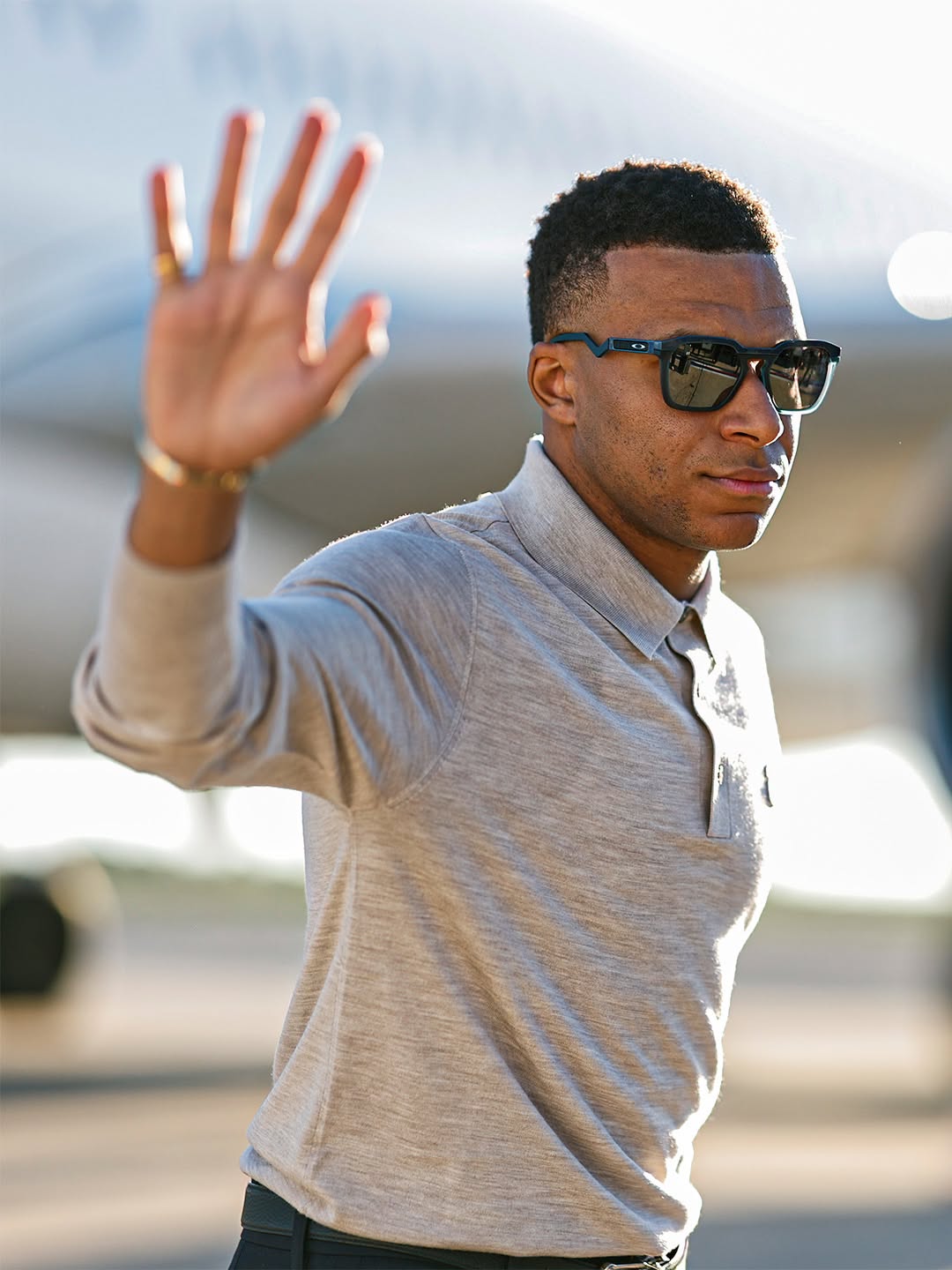 Mbappé llegando a Italia.