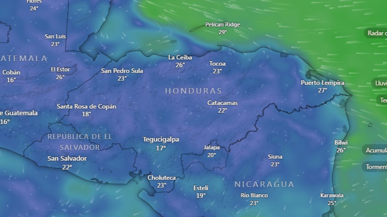 •	La trayectoria prevista apunta hacia México y, por ahora, no indica un impacto directo en Honduras.