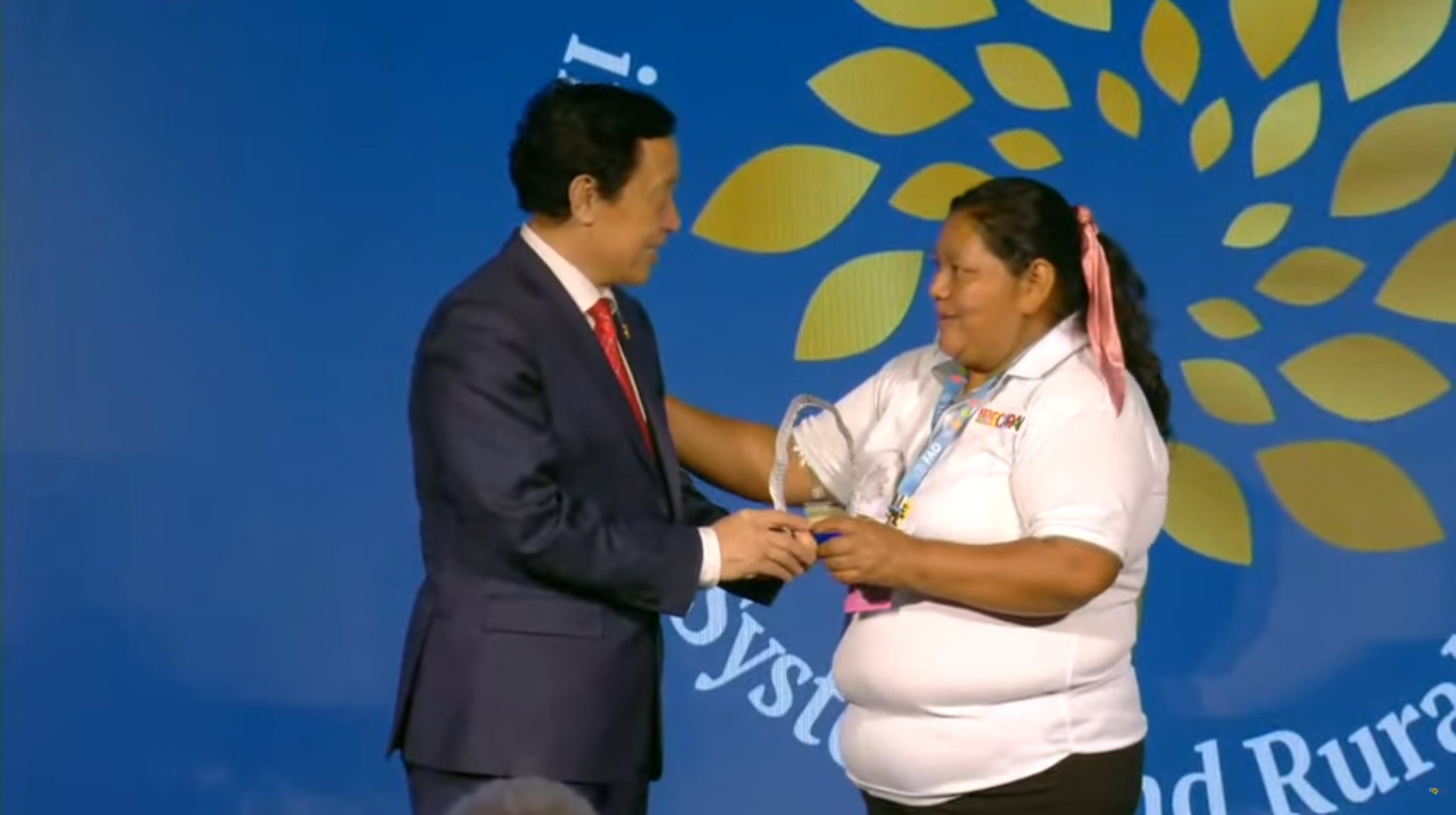 Eodora Méndez, originaria de Intibucá, fue seleccionada entre las 100 Heroínas de las Mujeres en los Sistemas Agrícolas y el Desarrollo Rural