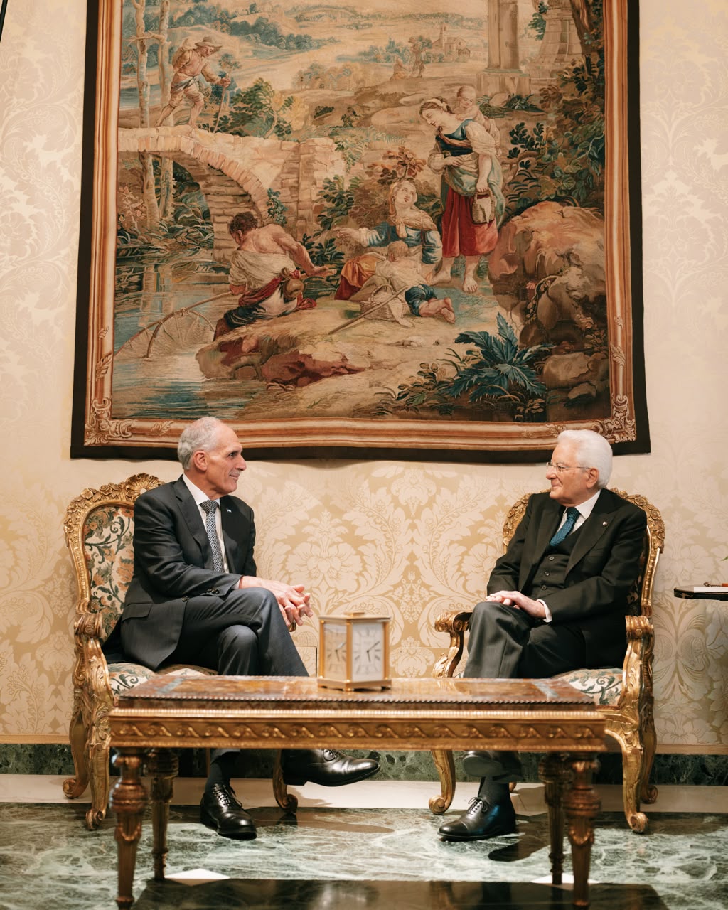 Presidente Asfura se reúne con Sergio Mattarella en el Palacio del Quirinal